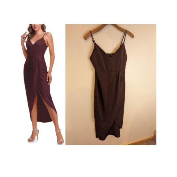 Aigeman Women's Spaghetti Backless Dress in Wine, Sz 16/18 - Picture 6 of 6